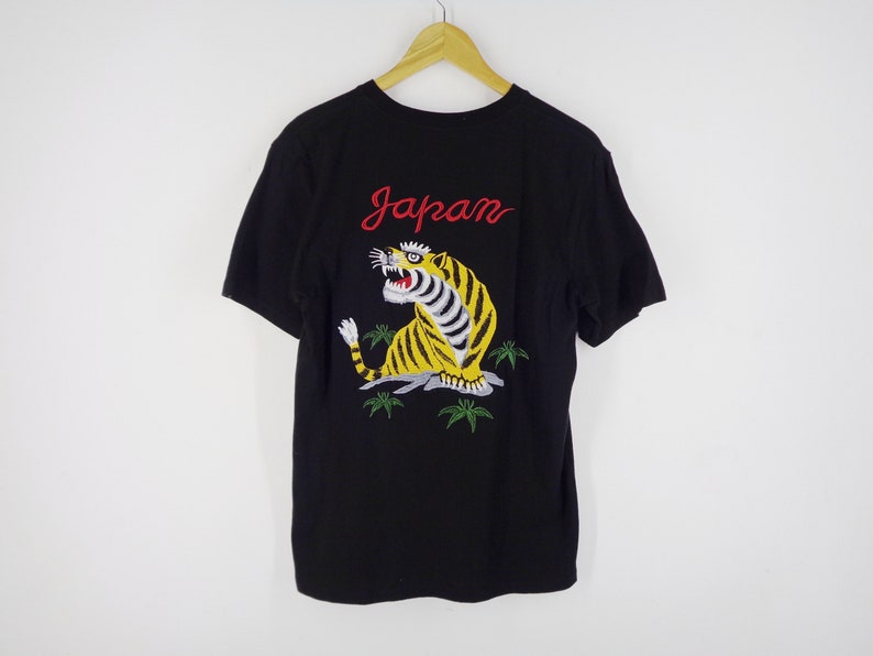 Sukajan Shirt Japanese Sukajan T Shirt Sukajan Souvenirs Tiger Embroidery Logo Tee T Shirt Size M image 2