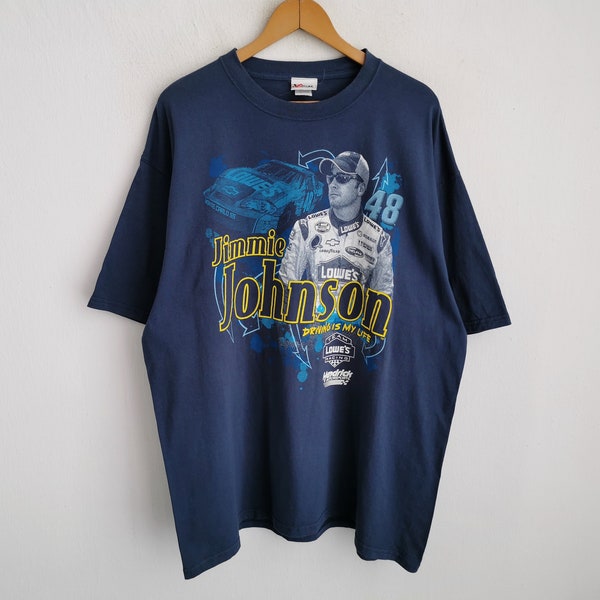 Jimmie Johnson Shirt Vintage Jimmie Johnson Nascar Tee T Shirt Size XL