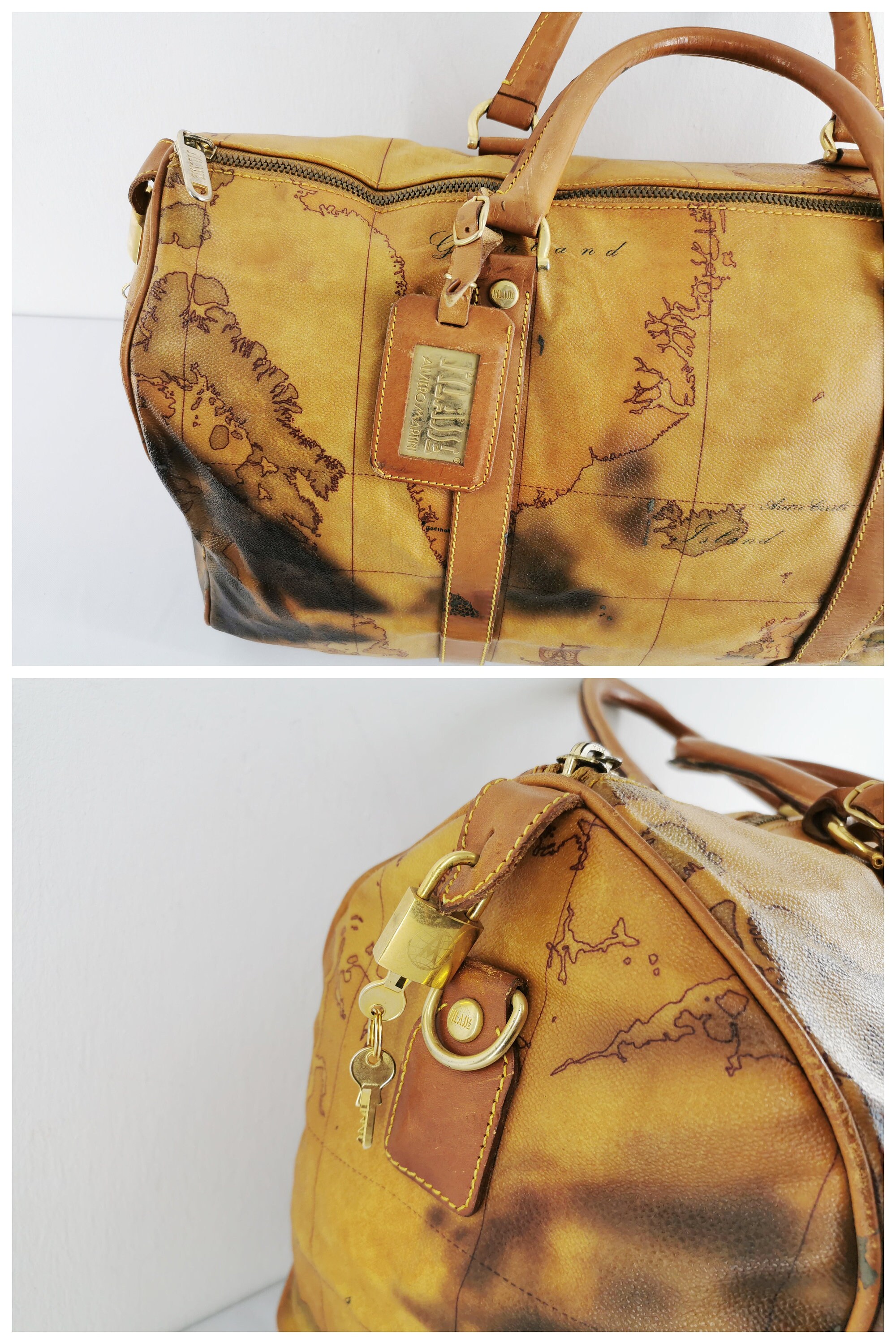 Alviero Martini Bag Vintage Auténtico Alviero Martini Mapas Etsy México