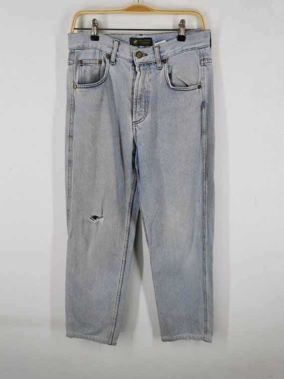 Hunting World Jeans Distressed Vintage Size 32 Hu… - image 4