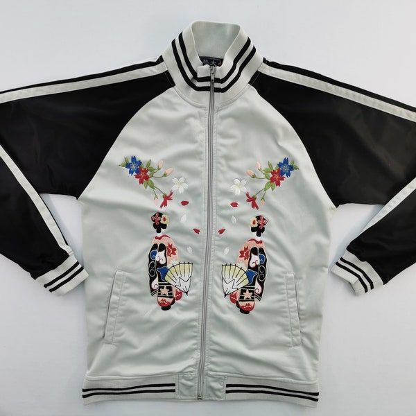 Sukajan Jacke Japanische Sukajan Souvenir Jacke Sukajan Japanische Geisha Jacke Größe M