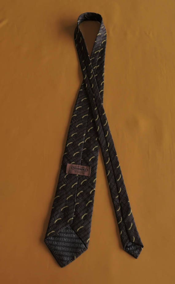 Missoni Tie Vintage Missoni Woven Silk Necktie Vi… - image 5