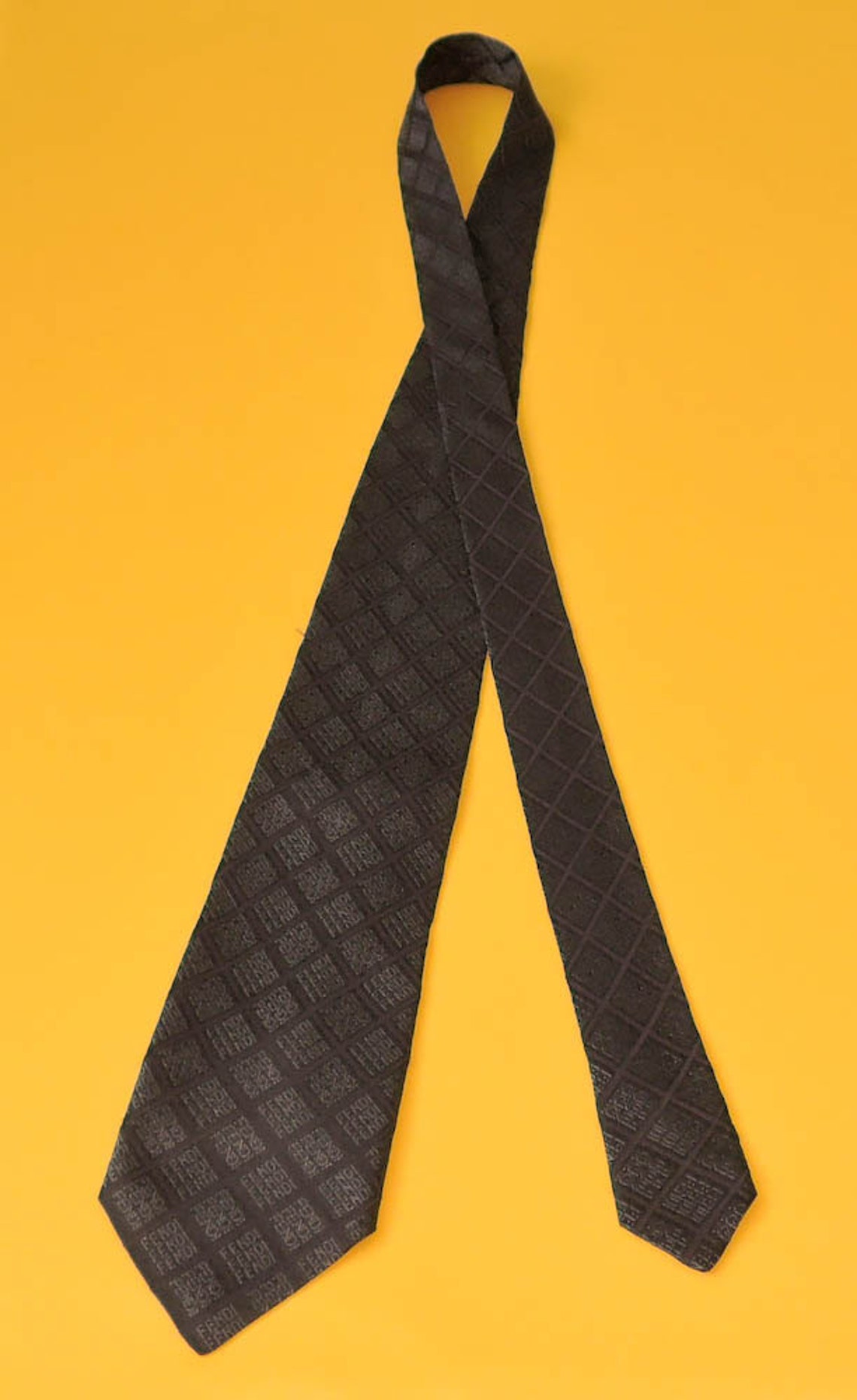 Fendi Tie Vintage Fendi Woven Silk Necktie Vintage Fendi Made | Etsy