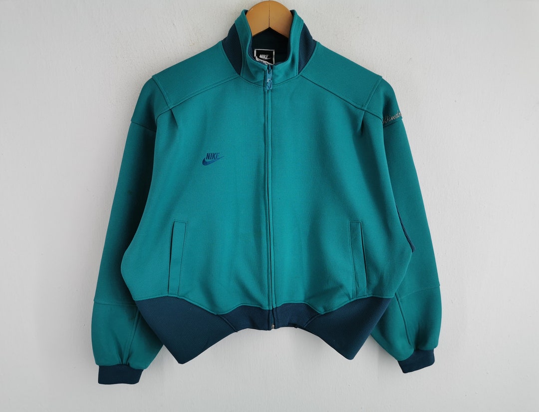 Vintage 1990's Black & Blue Nike Premier Track Jacket Small