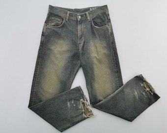 Edwin Jeans Distressed Vintage Edwin Denim Pants Vintage Edwin Made In Japan Denim Jeans Size 34/35x33.5