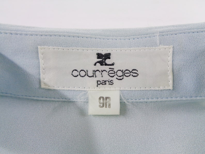 Courreges Shirt Vintage Size 9R Courreges Button Shirt Vintage Courreges Button Up Shirt Size SM