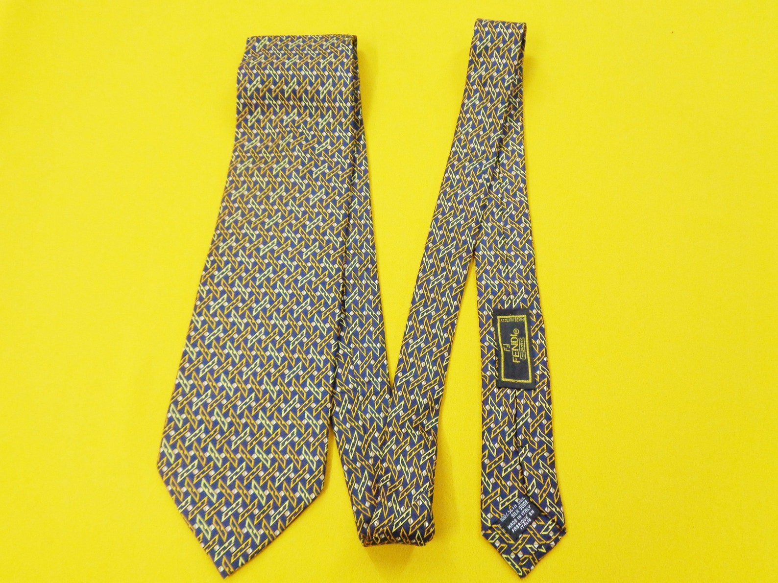 Fendi Tie Vintage Fendi Silk Necktie Vintage Fendi Made In | Etsy