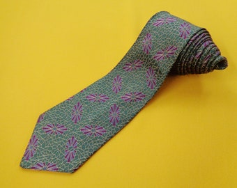 Cravate Dunhill vintage Cravate en soie Dunhill vintage Cravate en soie à motif abstrait Dunhill Made in England vintage