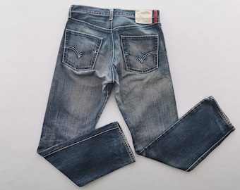 Levis 505 Jeans Distressed Vintage Size 32 Levis 505 Denim Pants Vintage Levis 505 Red Loop Denim Jeans Size 32/33x30.5