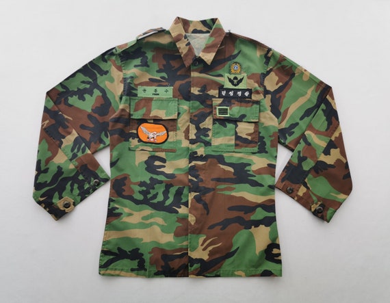 Consequent Kijker hervorming Leger jas Vintage Korea Army Camo Uniform Army Jacket Maat M - Etsy België