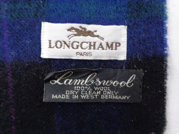 Longchamp Scarf Vintage Longchamp Wool Muffler Lo… - image 4
