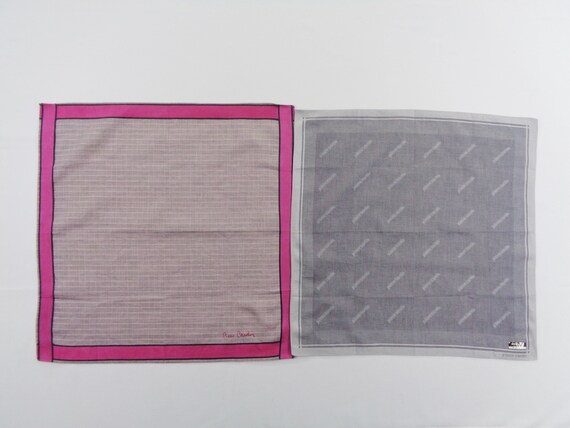 Lot 4 Pierre Cardin Cotton Handkerchief Multi-Col… - image 4