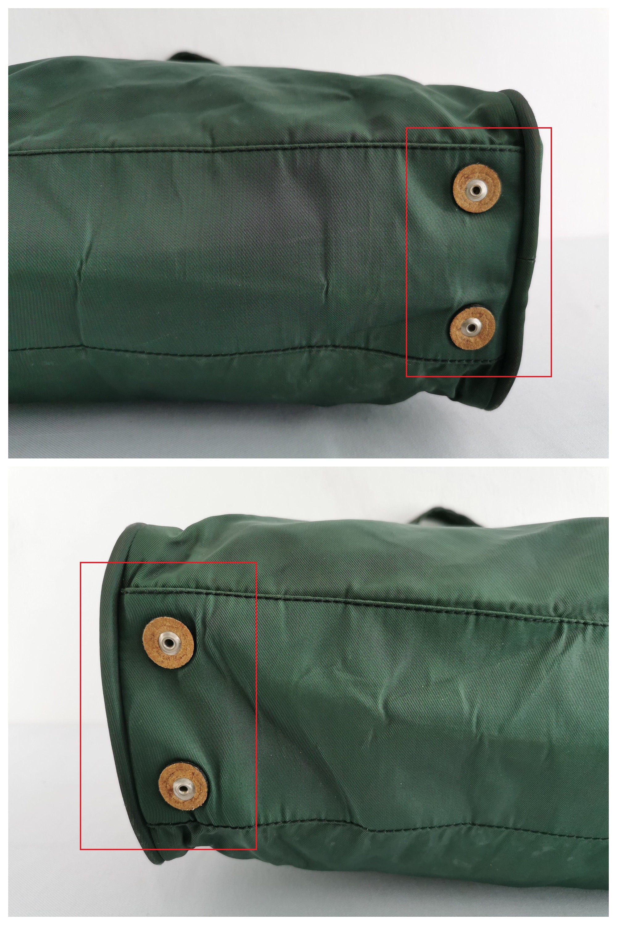 Prada Bag Vintage Authentic Prada Green Nylon Handbag Made in | Etsy UK