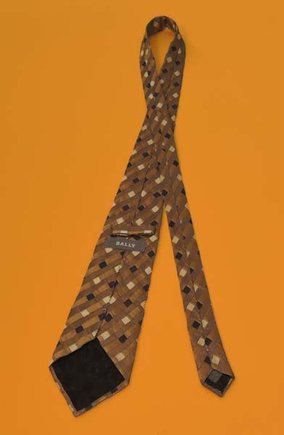 Bally Tie Vintage Bally Woven Silk Necktie Vintag… - image 5