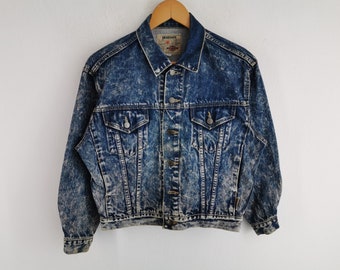 Bobson Jacket Distressed Vintage Bobson Denim Jacket Size M