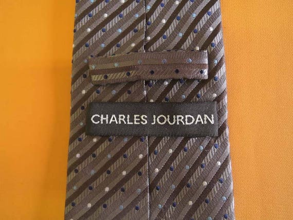 Charles Jourdan Tie Vintage Charles Jourdan Woven… - image 2