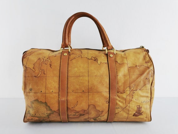 Alviero Martini 1A Classe Prima Classe Tote bag Geo Map Print Brown Used |  eBay