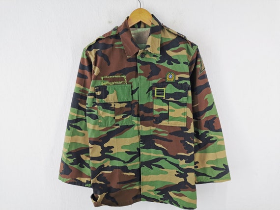 Army Jacket Vintage Army Uniform Vintage Army Cam… - image 2