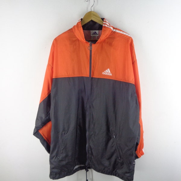 Adidas Jacket Vintage Adidas Windbreaker Vintage Adidas Windbreaker Jacket Size XL