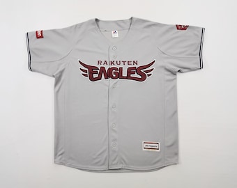 Chemise de baseball Rakuten Eagles Maillot de baseball Eagles Chemise de baseball Rakuten Eagles By Majestic 15e anniversaire Taille L