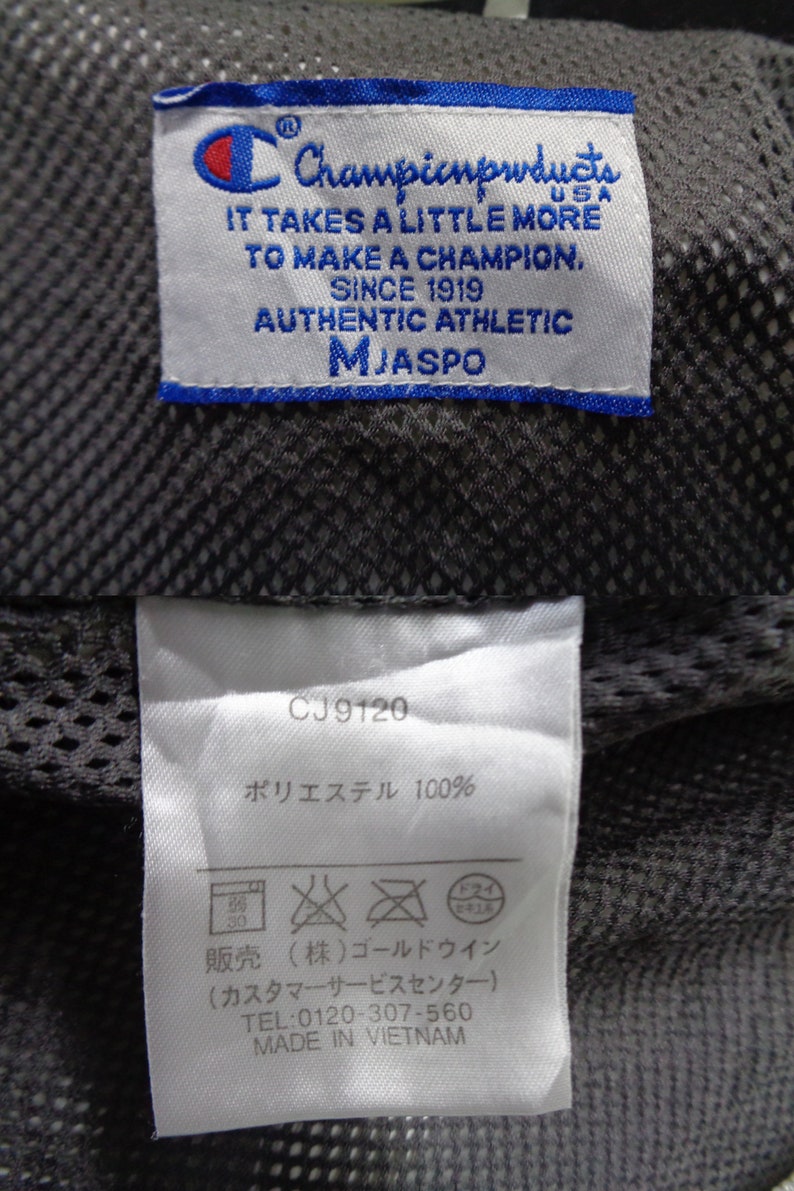 Champion Jacket Vintage Size Jaspo M Champion Windbreaker 90s Champion Vintage Windbreaker Jacket Size LXL