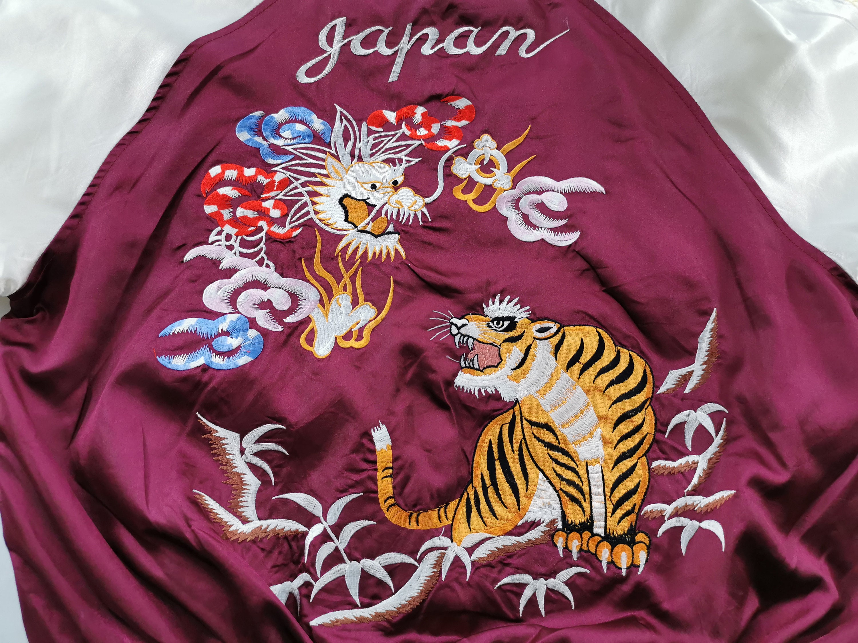 Sukajan Jacket Vintage Japanese Sukajan Dragon Tiger Souvenir - Etsy