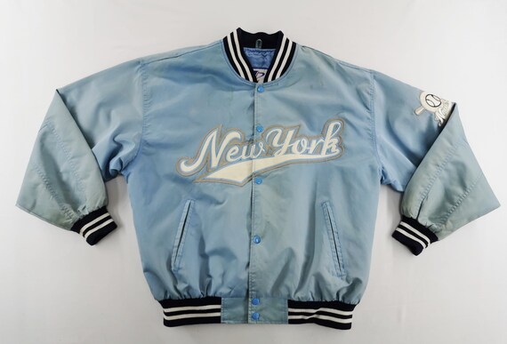 New York Baseball Jacket Distressed Vintage New Yo