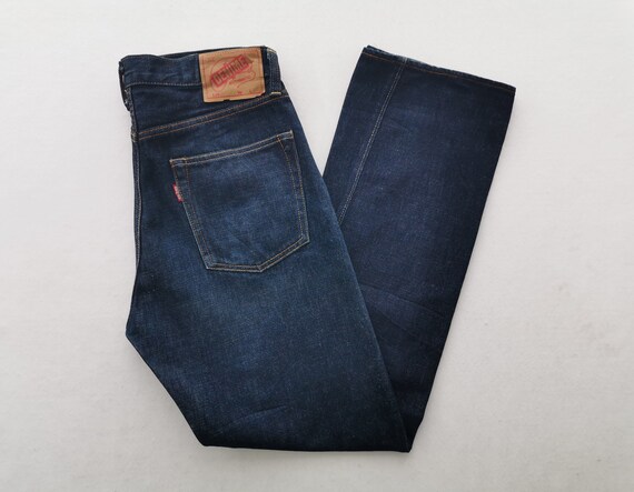 Denime Jeans Vintage 90s Denime Selvedge Denim Jeans Made in Japan  