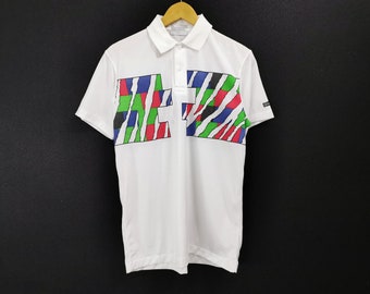 Mizuno Shirt Vintage Mizuno Polo Shirt Vintage 90er Jahre Mizuno On The Day Multicolor Polo Shirt Größe L