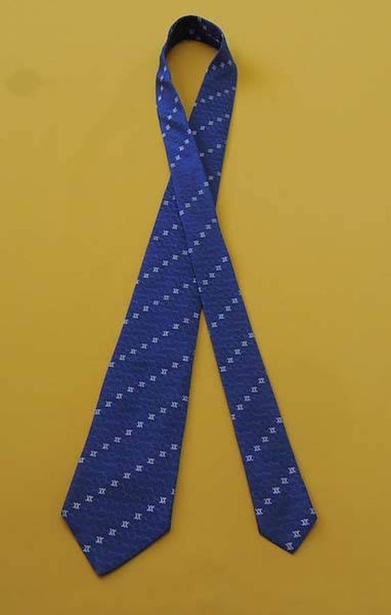 Celine Tie Vintage Celine Woven Silk Necktie Vint… - image 4