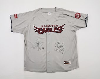 Chemise de baseball Rakuten Eagles Maillot de baseball Eagles Chemise en jersey de baseball Rakuten Eagles By Majestic 15e anniversaire Taille XL