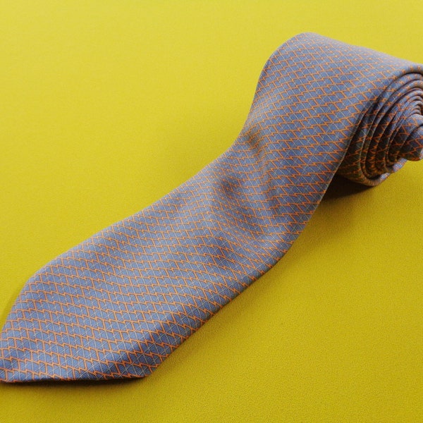 Hermes Tie Vintage Hermes Silk Necktie Vintage Hermes Made In France Chain Pattern Silk Necktie