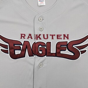 Rakuten Eagles Camisa de béisbol Eagles Jersey de béisbol Rakuten Eagles por Majestic 15th Anniversary Baseball Jersey Camisa Tamaño L imagen 6