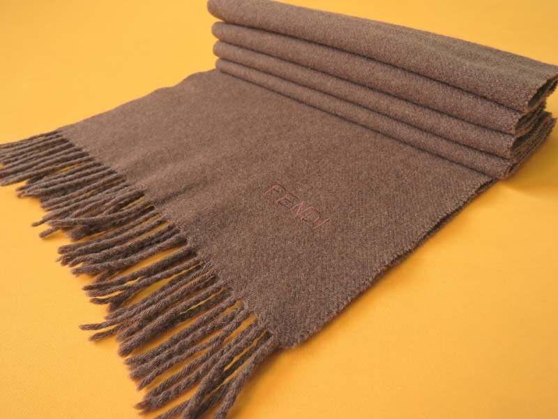 Fendi Cravatte Wool Pattern Brown Vintage Designer | Etsy