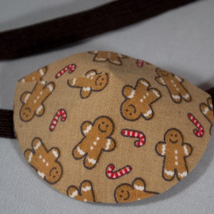 Gingerbread Man Holiday Adult Eyepatch, Handmade Fabric Eyepatch/ vision accessory/ cataract aid/ eye care/ health & beauty, Lazy Eye