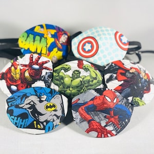Superhero Fabric Eye patch Handmade/ vision accessory/ cataract aid/ eye care/ health & beauty/ blind eye aid/ ocular