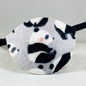 Cute Panda Adult Fabric Eyepatch, Handmade, Medical, vision accessory, cataract aid, eye care, health and beauty, blind eye aid