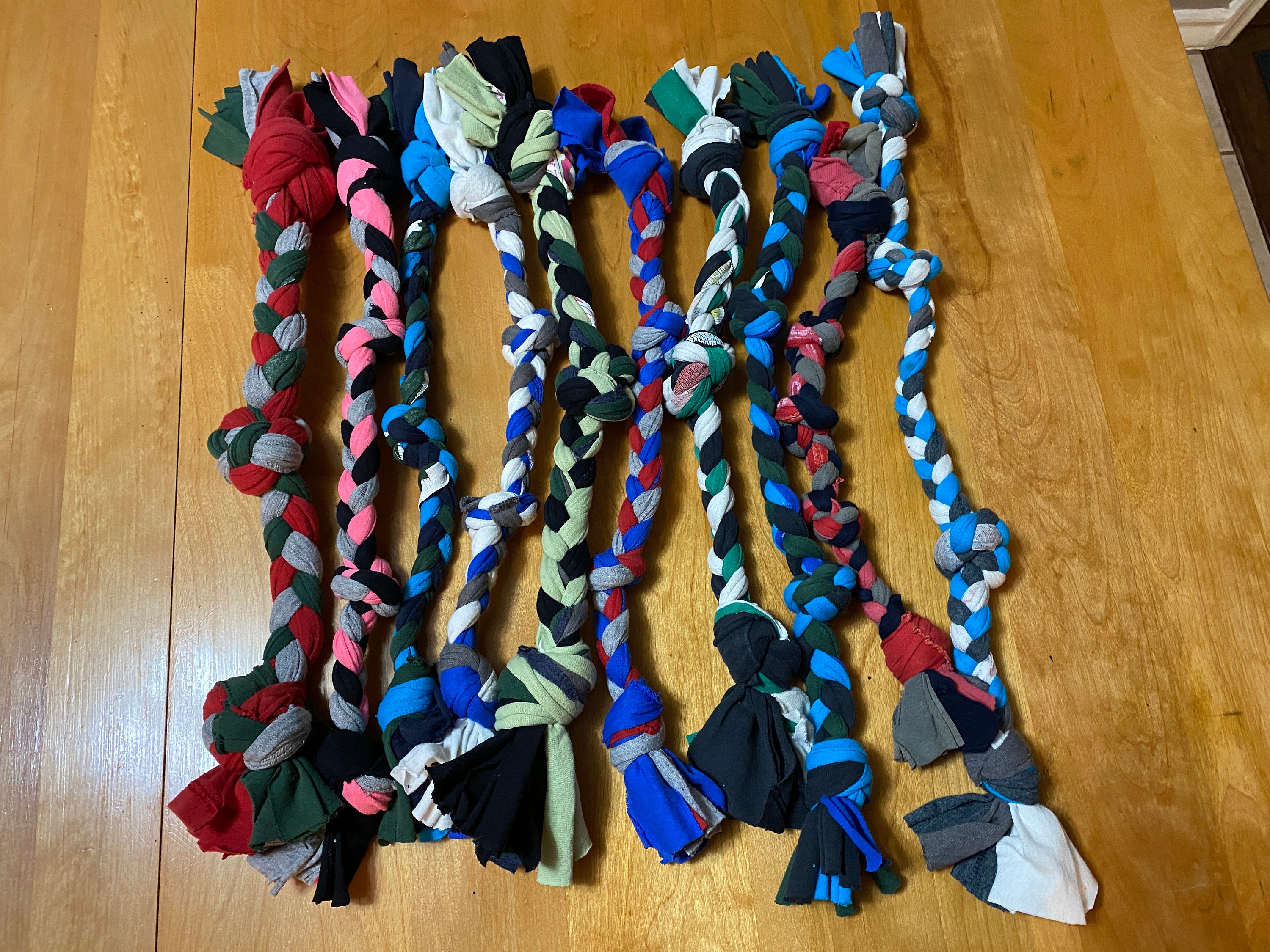 Dog Rope Braided Recycled TShirt Handmand Dog Toy Rope Toy Etsy