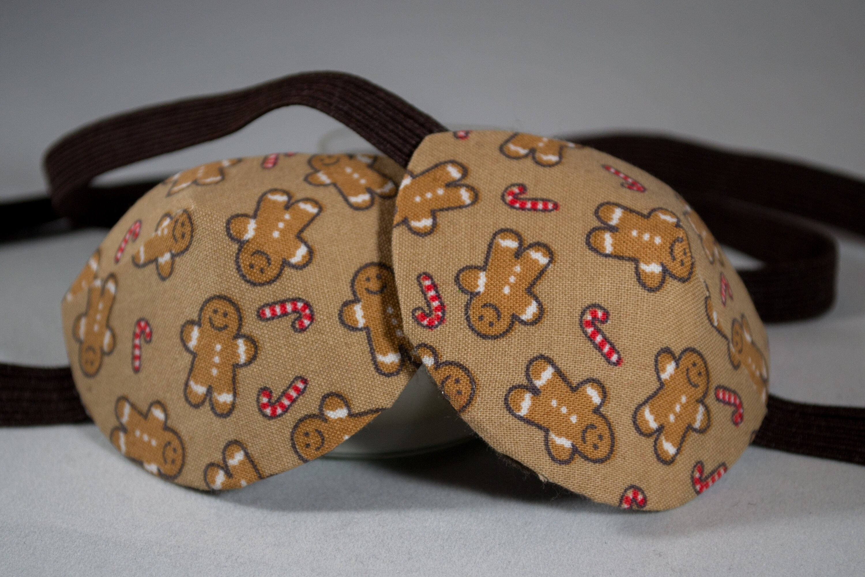 Gingerbread Man Holiday Adult Eyepatch, Handmade Fabric Eyepatch ...
