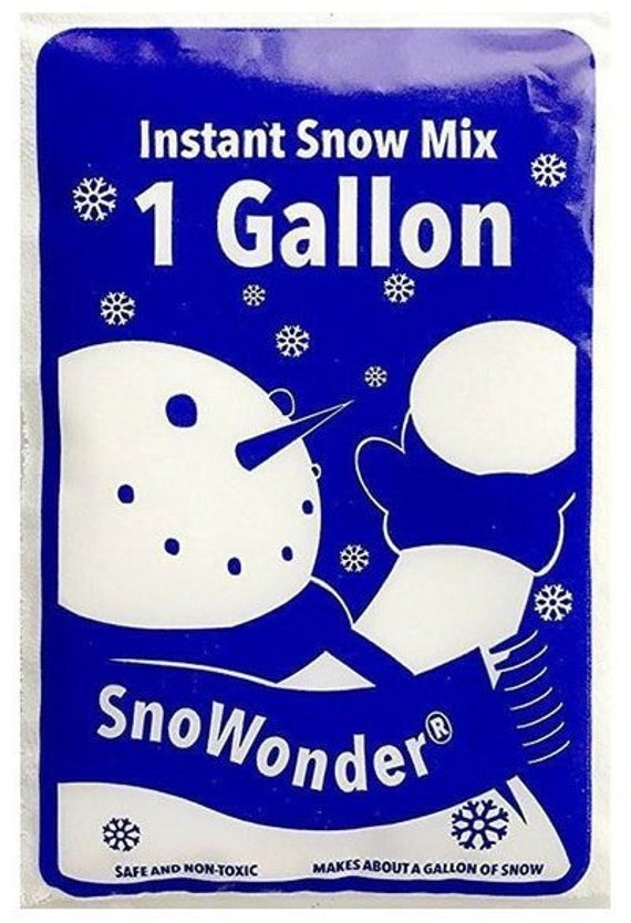 Sno Wonder Fake Snow, Just Add Water, Non Toxic, Instant Snow, Slime, Artificial  Snow, Slime Supplies, Stocking Stuffer, Themed Party Winter 