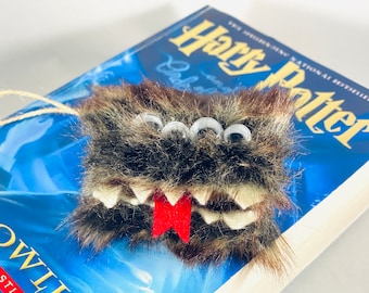Magical Monster Book Ornament, Handmade Tree Decoration, Spell Book, Magical creatures, Magical gift, Magic