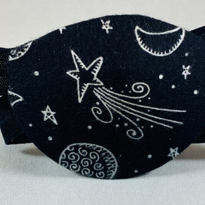 Star and Moon Fabric Adult Eyepatch, Handmade, Unisex, Pirate patch, cataract aid, eye care, health & beauty, blind eye aid, Lazy Eye