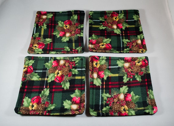 Handmade Fabric Coasters Set of 4 ~ Holiday! ~ :