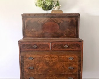 PENDING! Antique Drop front Tall Gentleman Chest by Philip Strobel & Sons Inc