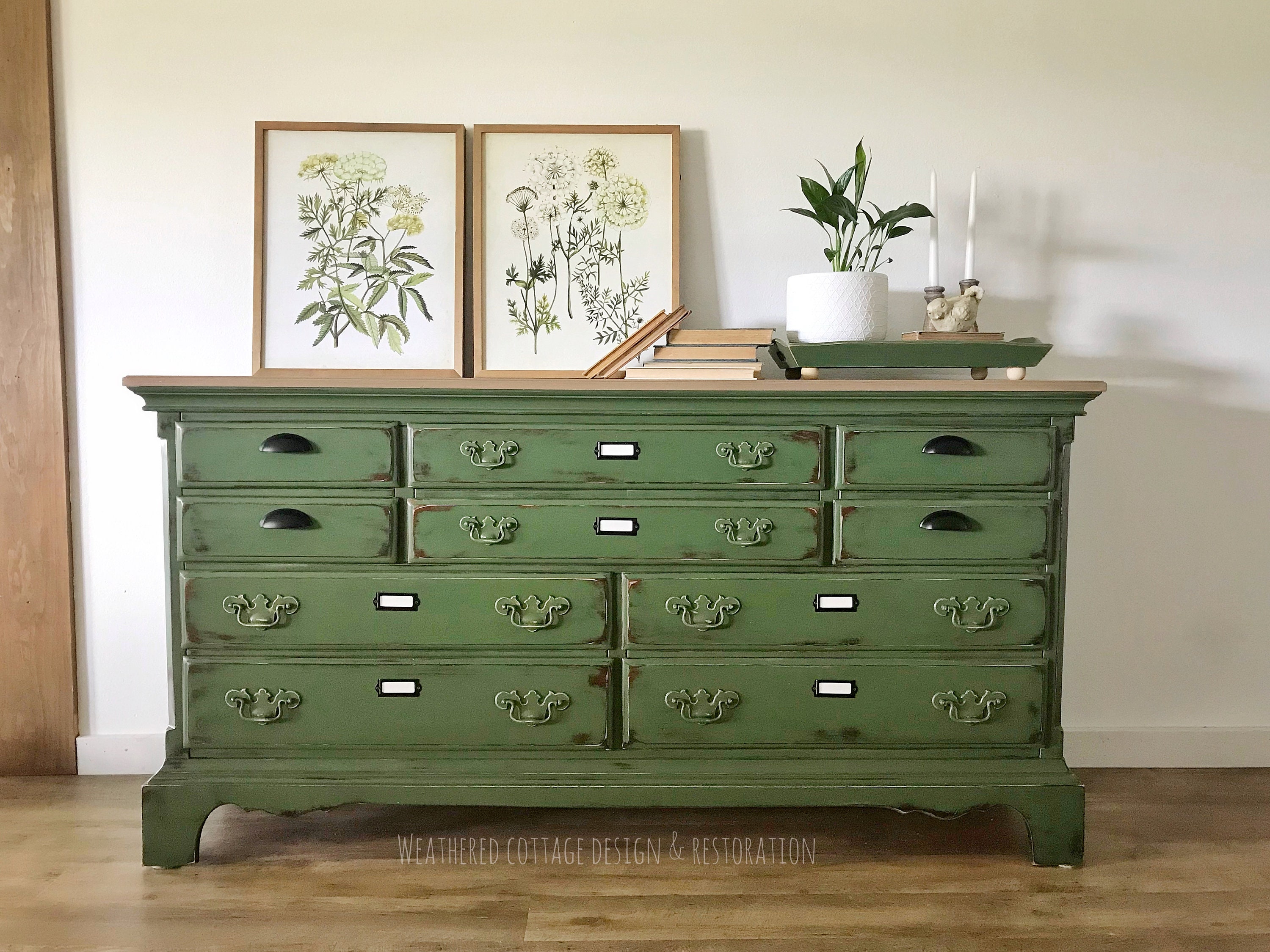 army green dresser Wilkins Laurel Dresser