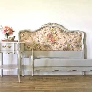 SOLD!!! Vintage, Mid century, French provincial, headboard, footboard and nightstand set