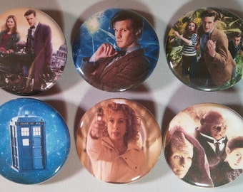 Doctor Who New Series MS Badge Button Pin Set of 6