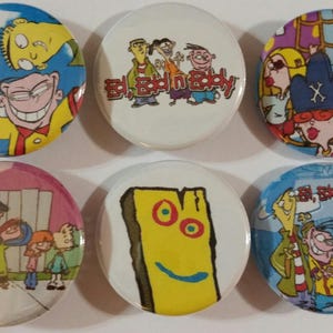 Ed, Edd, &#39;n Eddy Badge Button Pin Set of 6