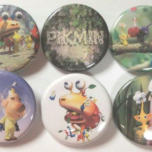 Pikmin Badge Button Pin Set of 6