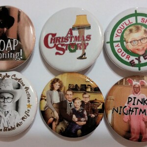 A Christmas Story Badge Button Pin Set of 6
